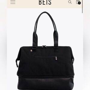 COPY - BEIS Convertible Weekender Bag in Black